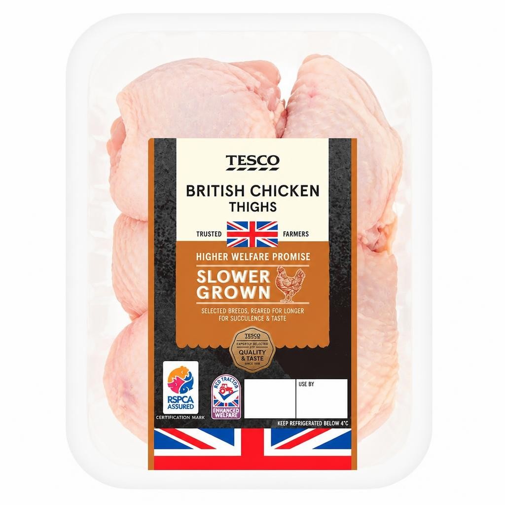 Tesco Slower Grown Chicken Thighs 600g
