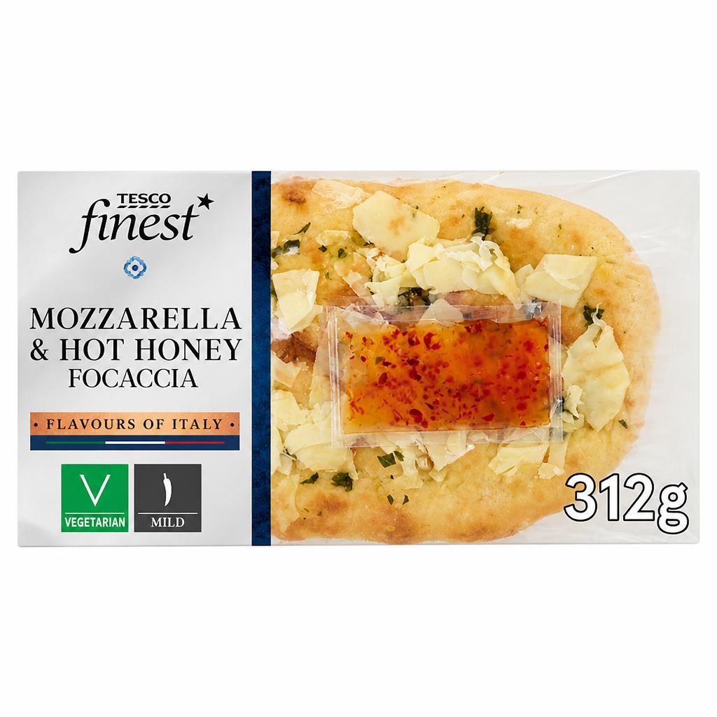 Tesco Finest Mozzarella and Hot Honey Focaccia 312g