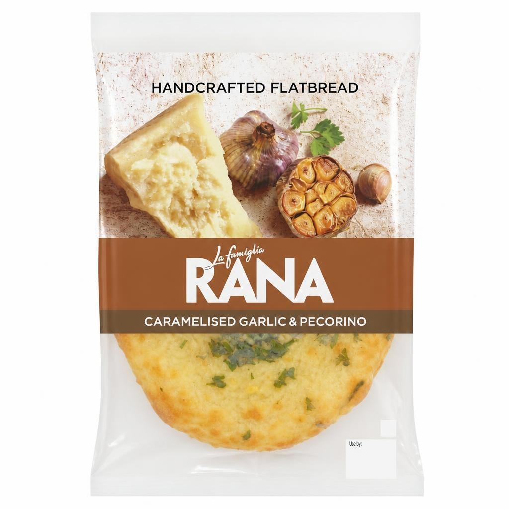 La Famiglia Rana Caramelised Garlic & Pecorino Flatbread 183g