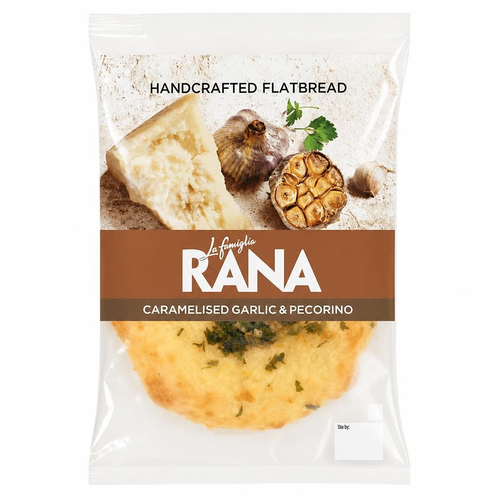 La Famiglia Rana Caramelised Garlic & Pecorino Flatbread 183g