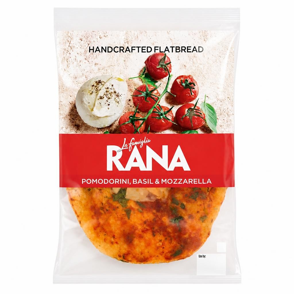 La Famiglia Rana Pomodorini, Basil & Mozzarella Flatbread 205g