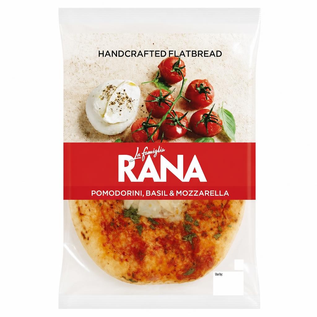 La Famiglia Rana Pomodorini, Basil & Mozzarella Flatbread 205g