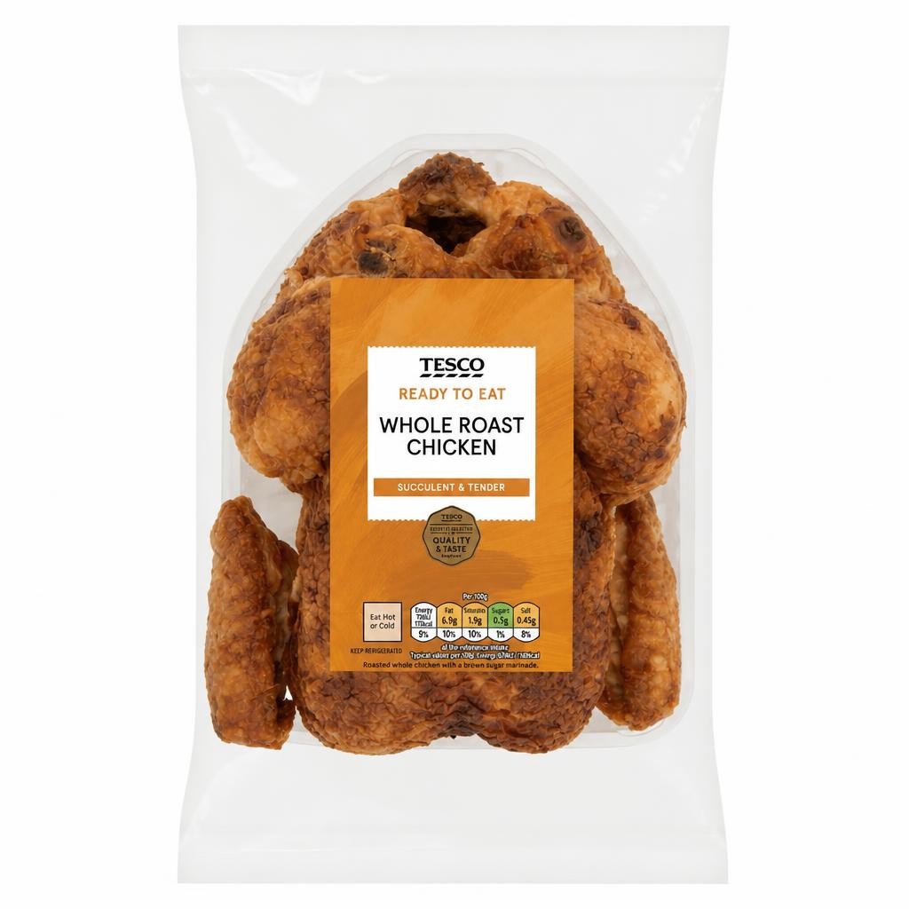 Tesco Whole Roast Chicken (1.16kg – 1.47kg)