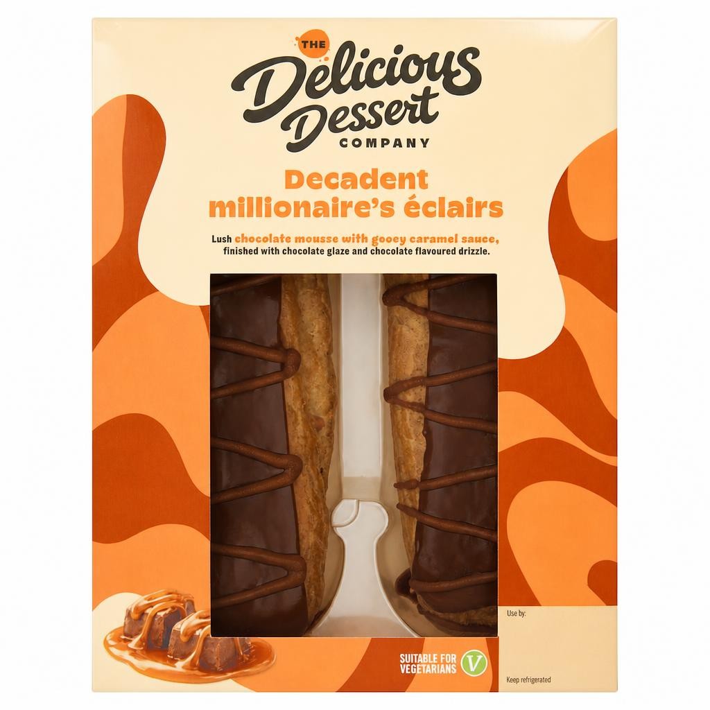 The Delicious Dessert Company 2 Millionaire Eclairs