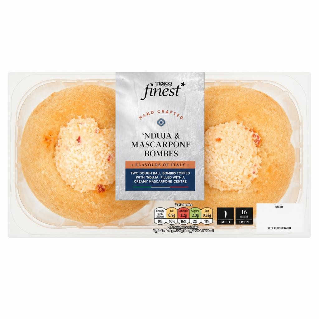 Tesco Finest Handcrafted 'Nduja and Mascarpone Bombes 249g