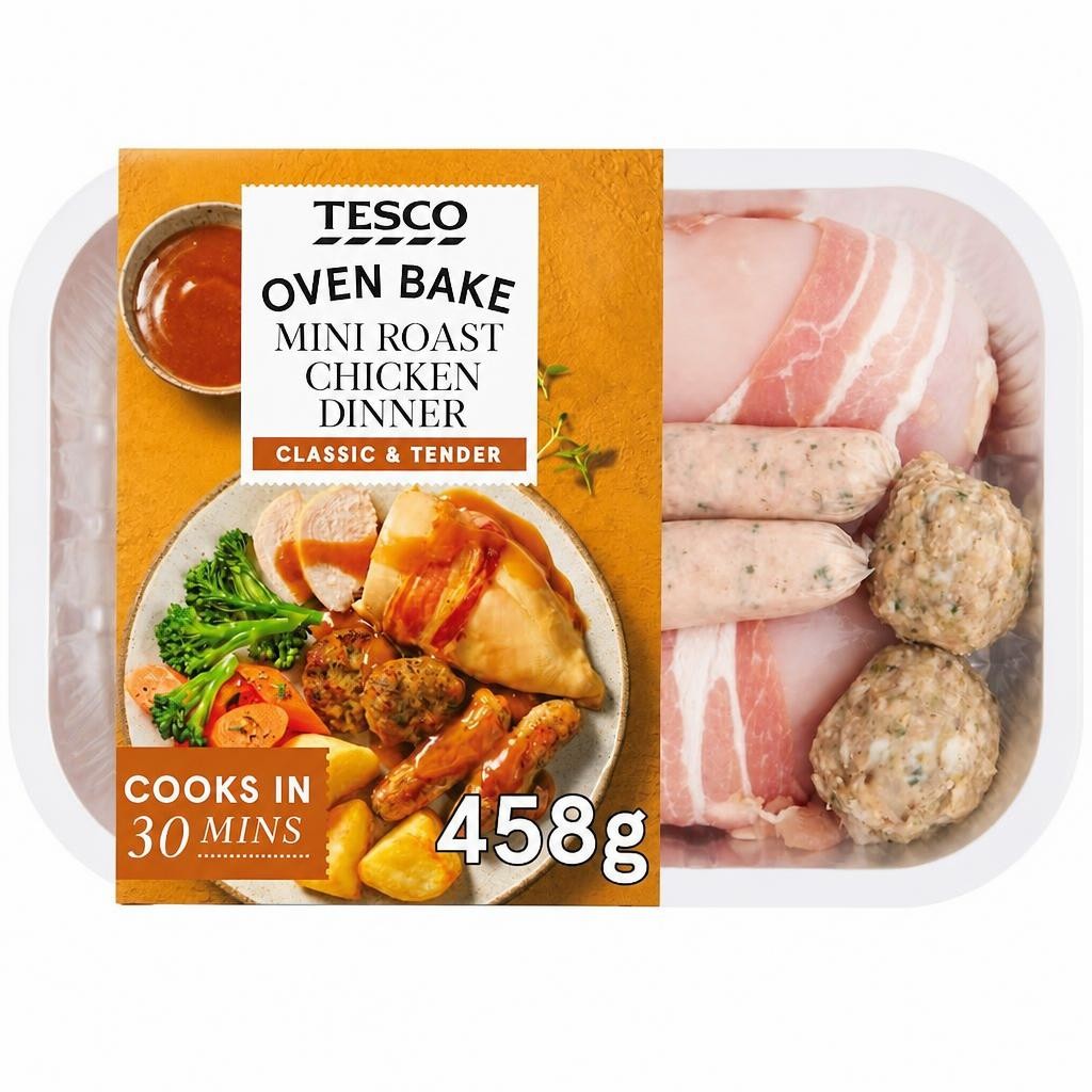 Tesco Mini Roast Chicken Dinner 458G