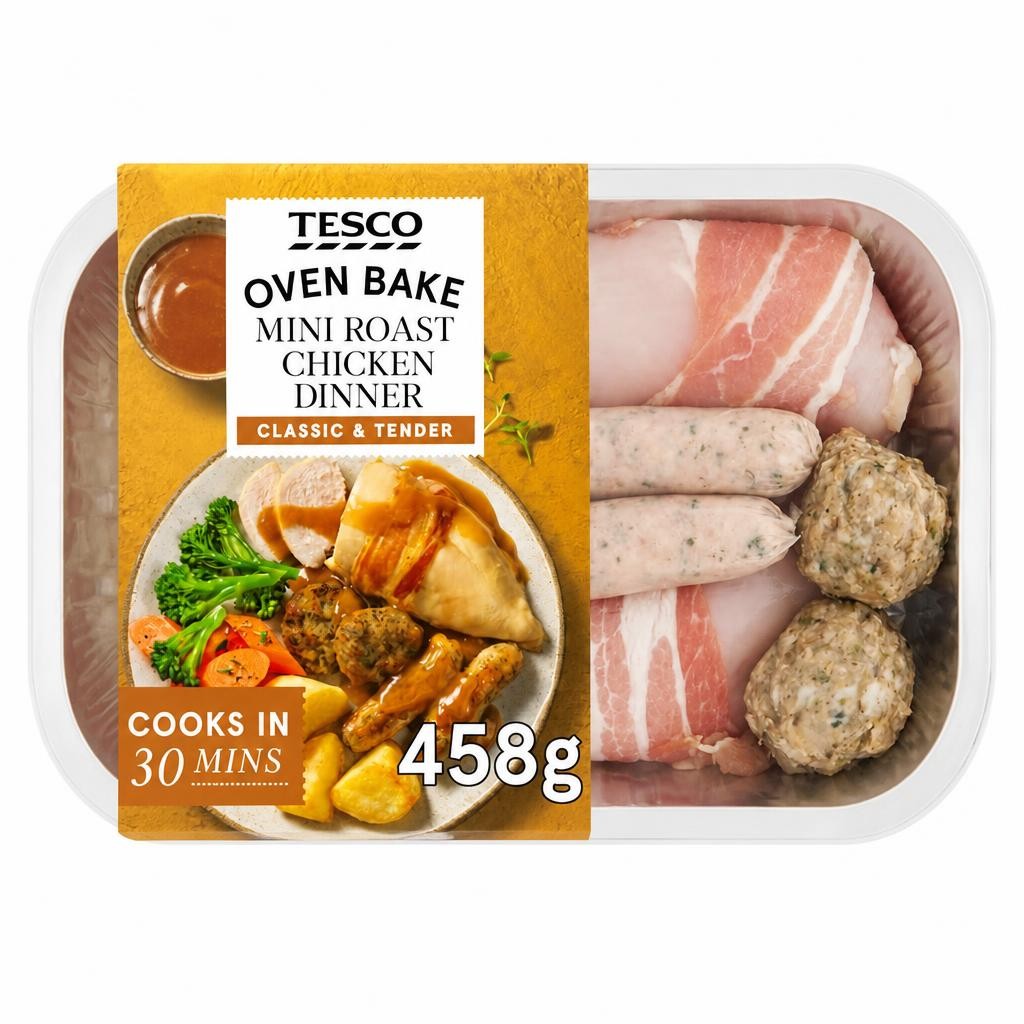 Tesco Mini Roast Chicken Dinner 458G