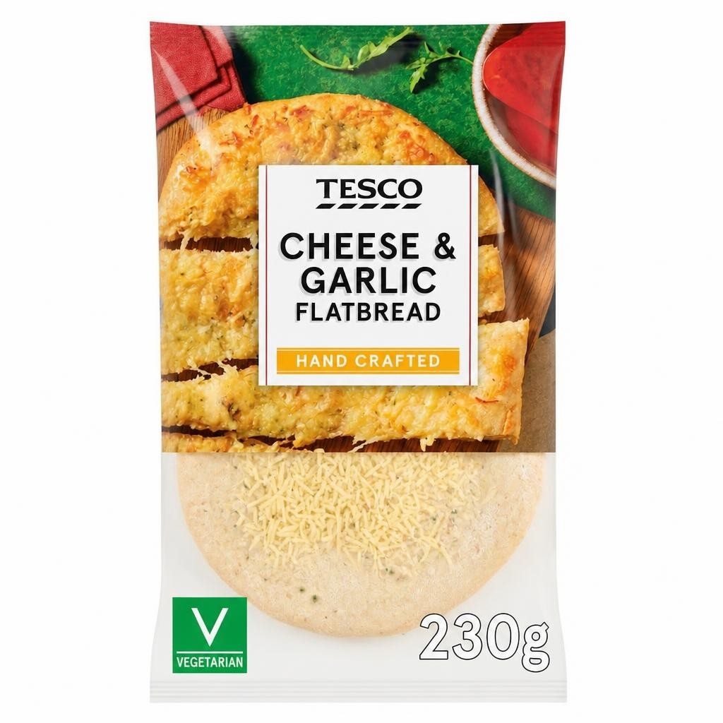 Tesco Cheese and Garlic Flatbread 230g