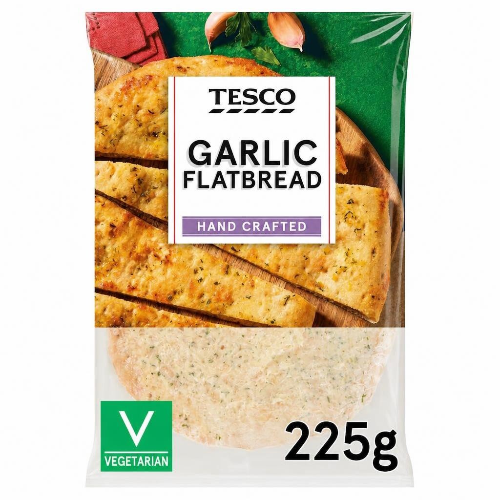 Tesco Garlic Flatbread 225g