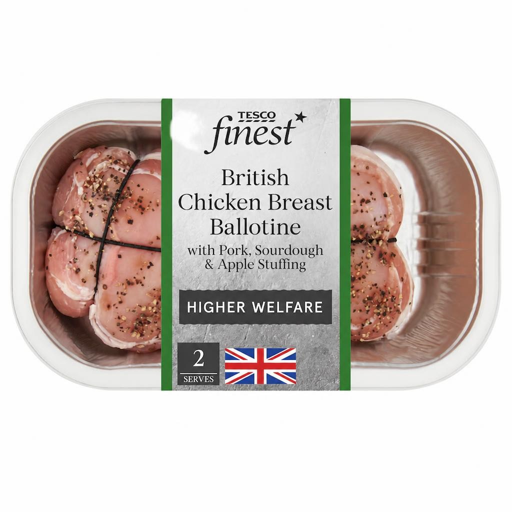 Tesco Finest British Chicken Breast Ballotine with Pork, Sourdough & Apple Stuffing 372g