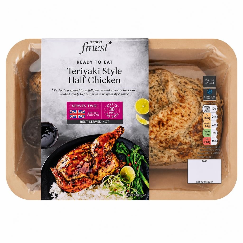 Tesco Finest Roast Half Chicken With Teriyaki Sauce 650g