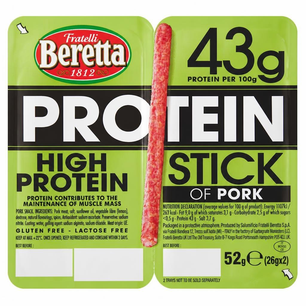 Beretta Pork Protein Sticks 52g