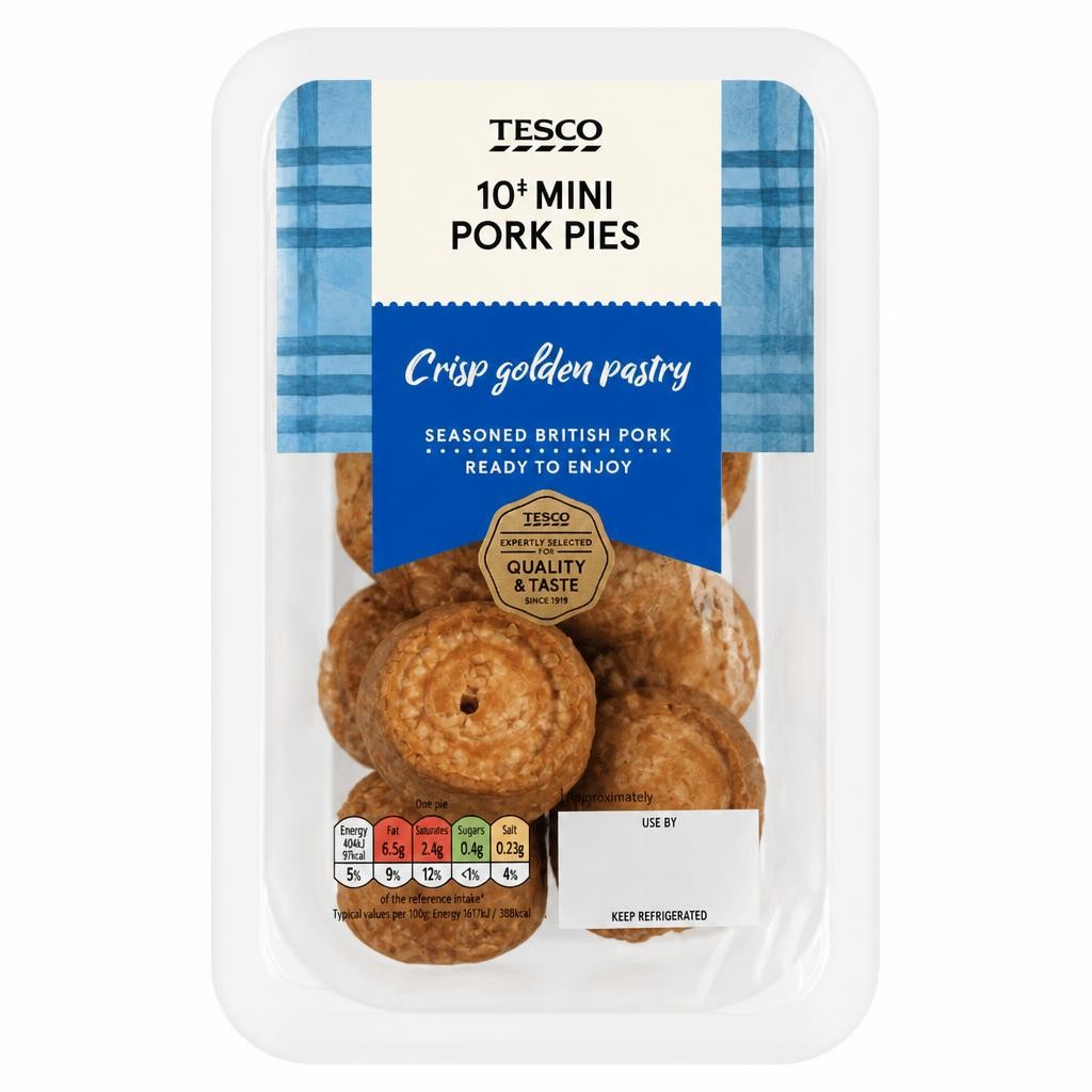Tesco 10 Mini Pork Pies 250g