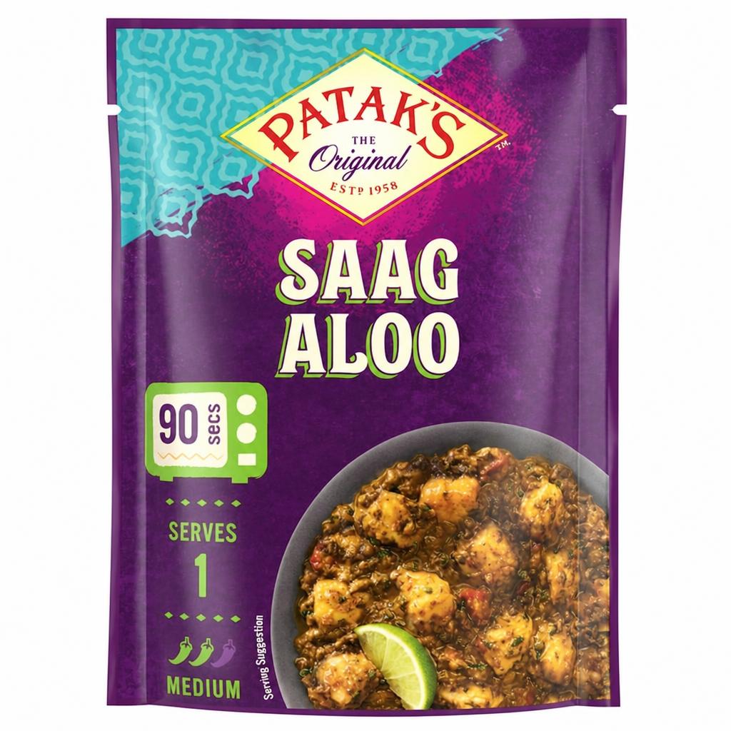 Patak's Indian Saag Aloo Ready Meal 270g