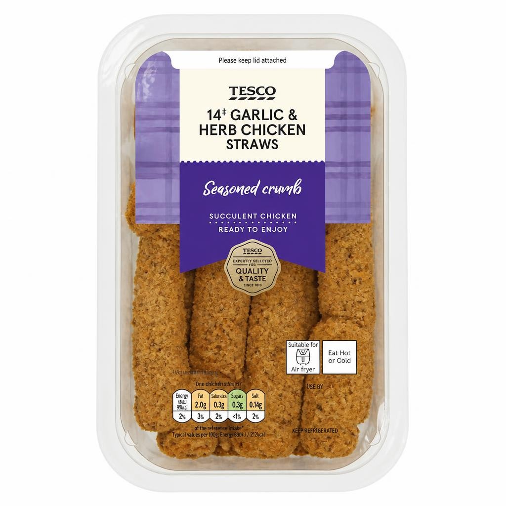 Tesco 14 Garlic and Herb Chicken Straws 161g
