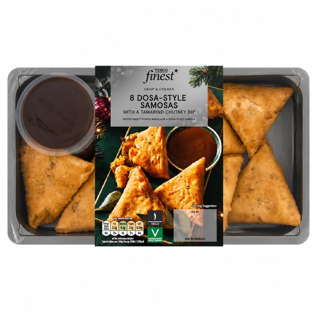 Tesco Finest Dosa-Style Samosas with a Tamarind Chutney Dip 304g