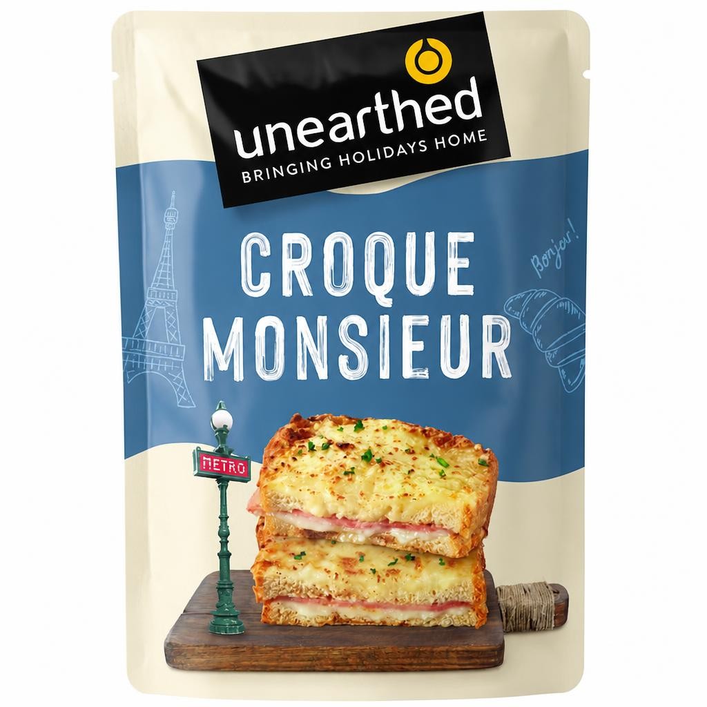 Unearthed Croque Monsieur Ham & Cheese Toasted Sandwich 140g