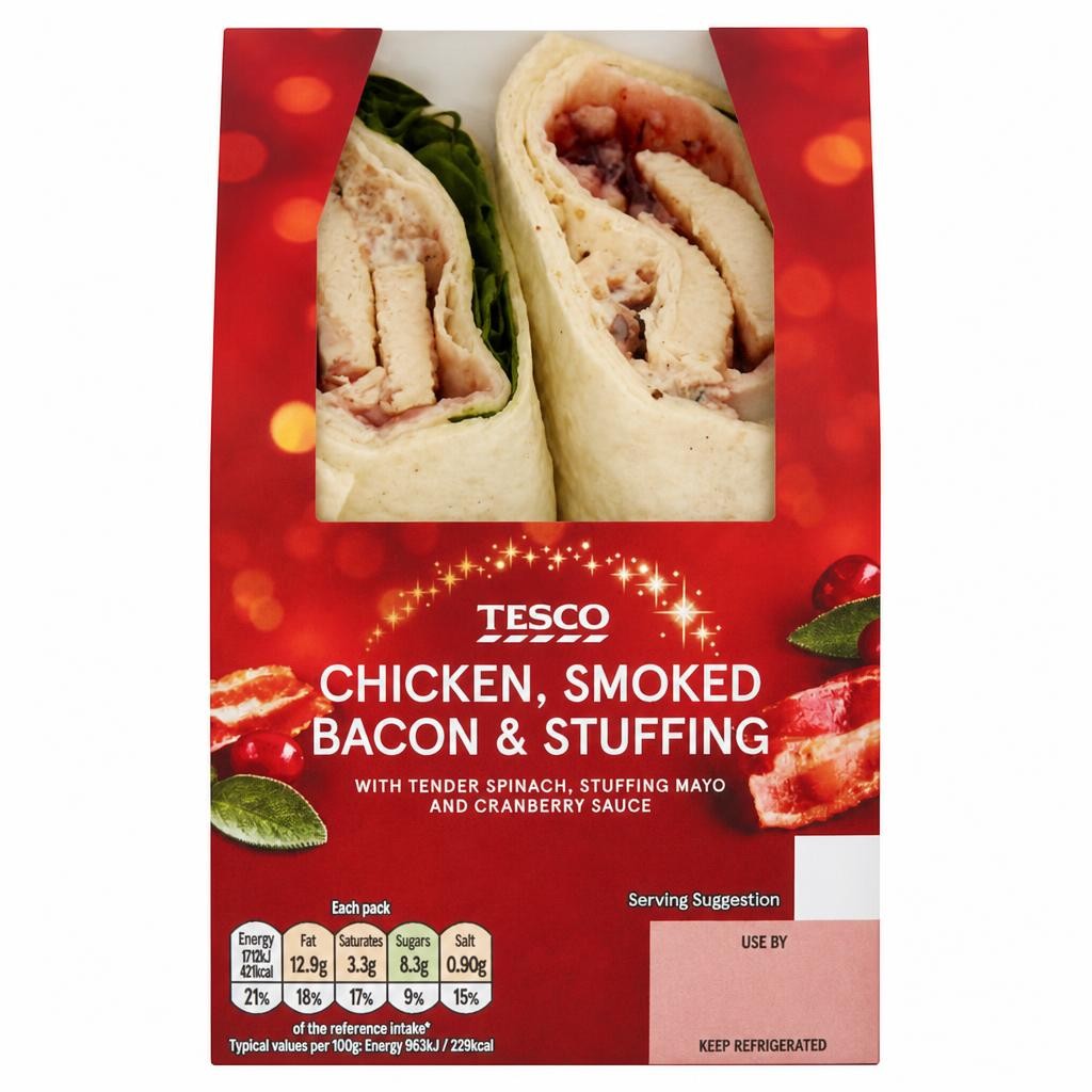 Tesco Chicken, Bacon & Stuffing Wrap