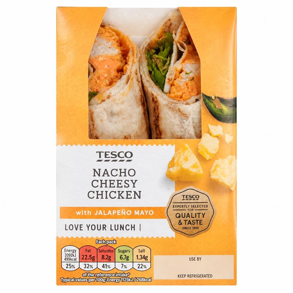 Tesco Nacho Cheesy Chicken Wrap