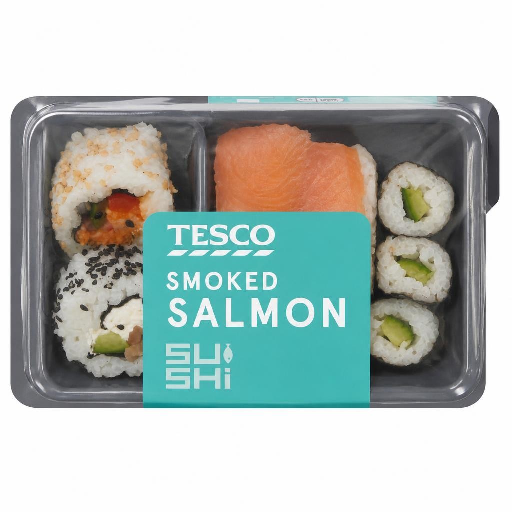 Tesco Smoked Salmon Sushi 135g