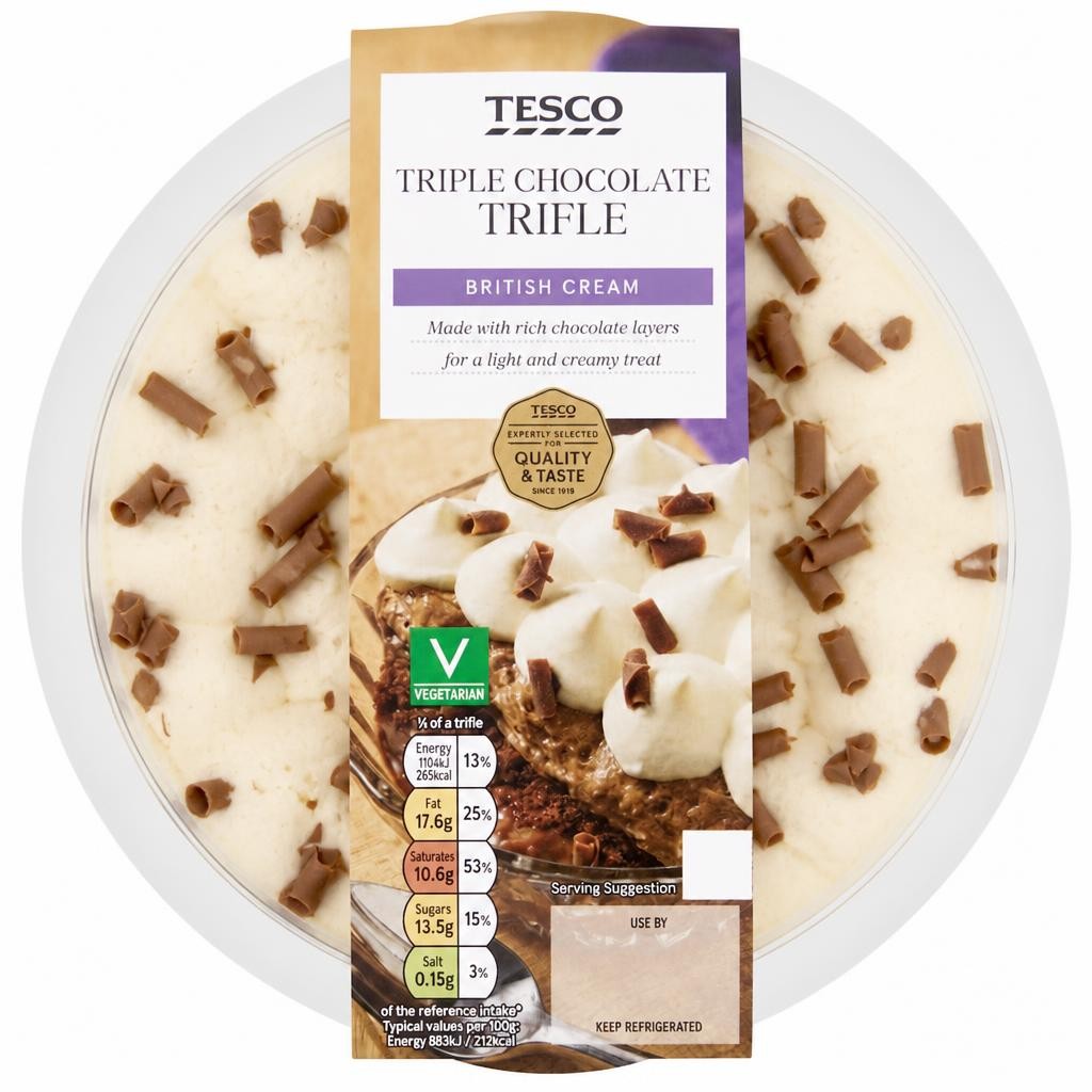 Tesco Triple Chocolate Trifle 500G