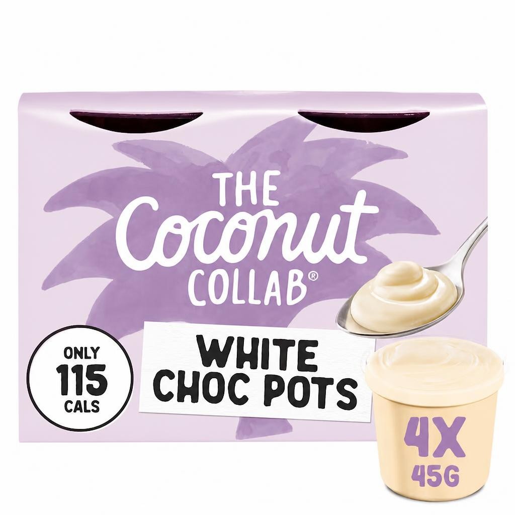 The Coconut Collab White Chocolate Pots 4x45g