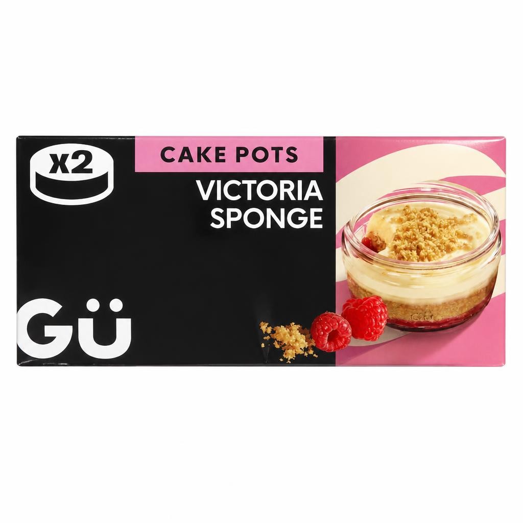 Gü Victoria Sponge Cake Pots Dessert 2x 74g