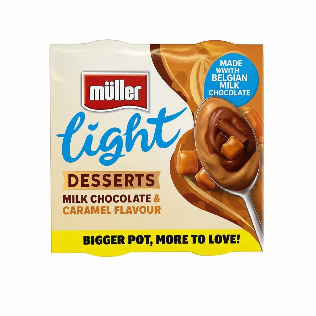 Muller Light Dessert Layers Chocolate Caramel 4x90g