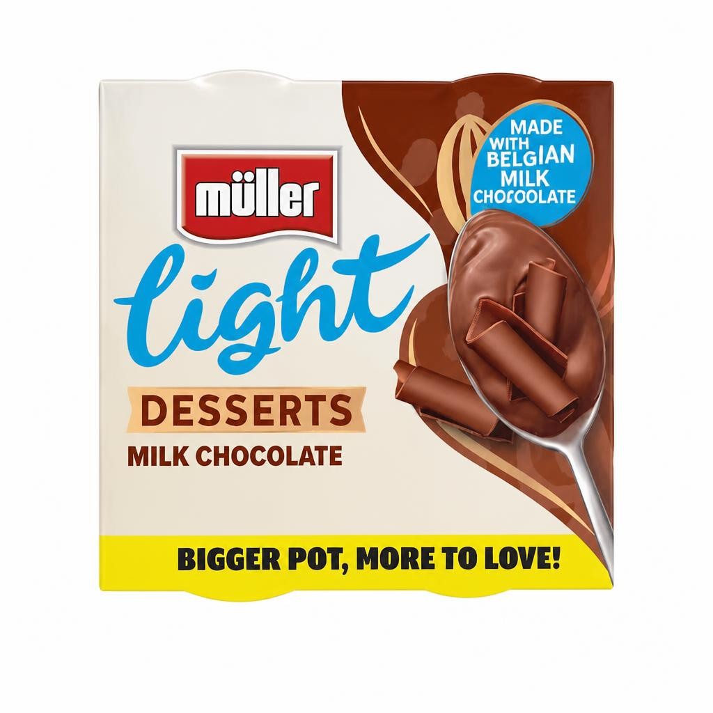 Muller Light Dessert Milk Chocolate 4x90g