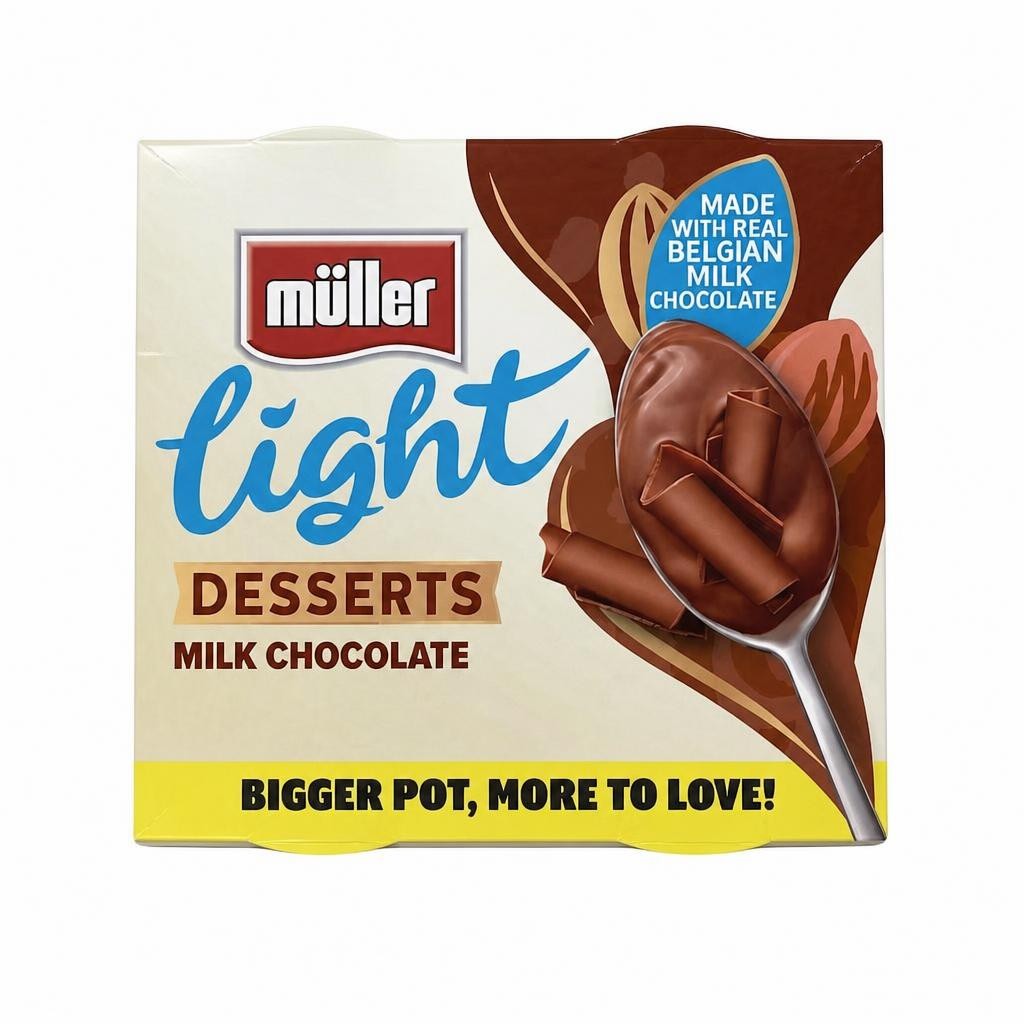Muller Light Dessert Milk Chocolate 4x90g