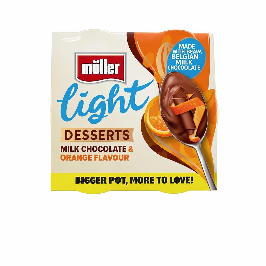 Muller Light Desserts Milk Chocolate & Orange flavour 4x90g
