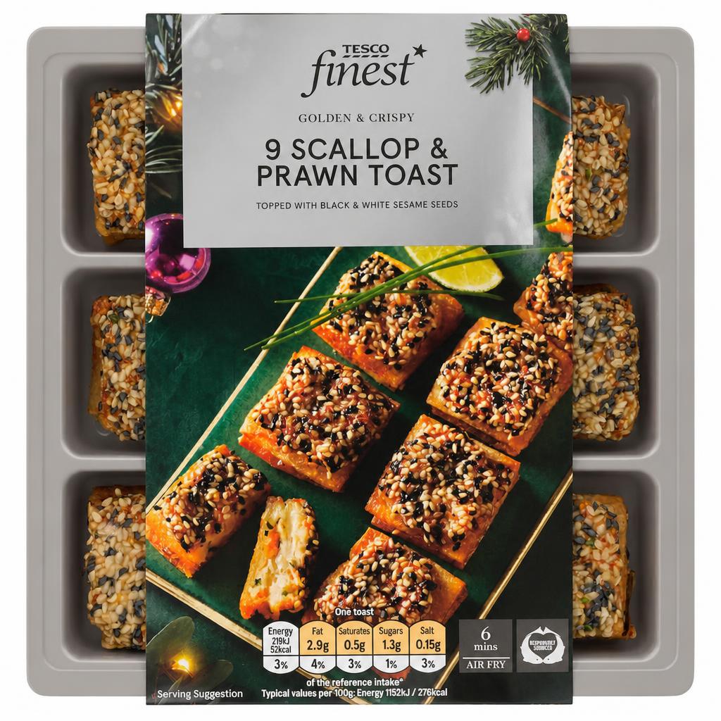 Tesco Finest 9 Scallop & Prawn Toast 180g