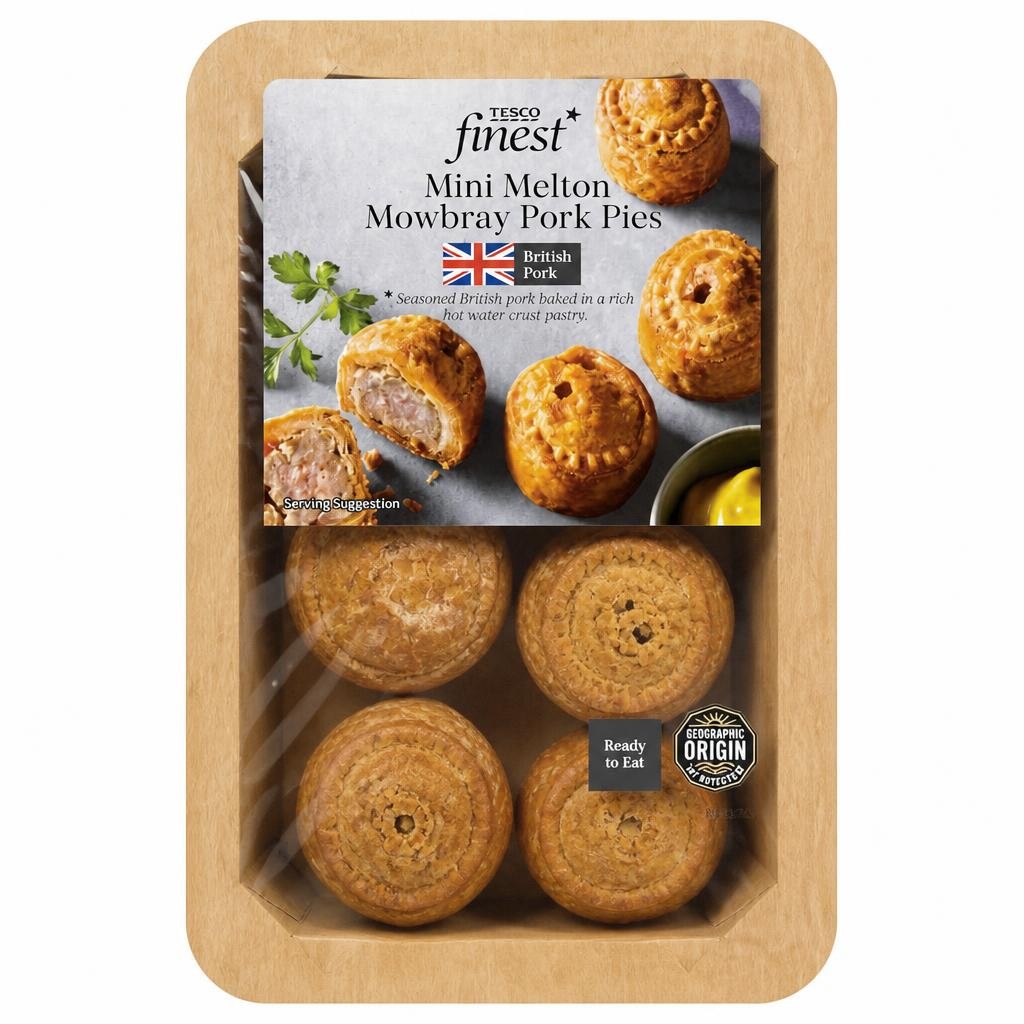 Tesco Finest Mini Melton Mowbray Pork Pies 200g