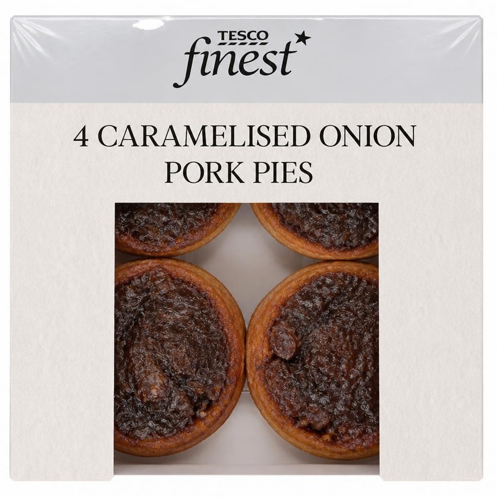 Tesco Finest Caramelised Onion Topped Pork Pies 200g