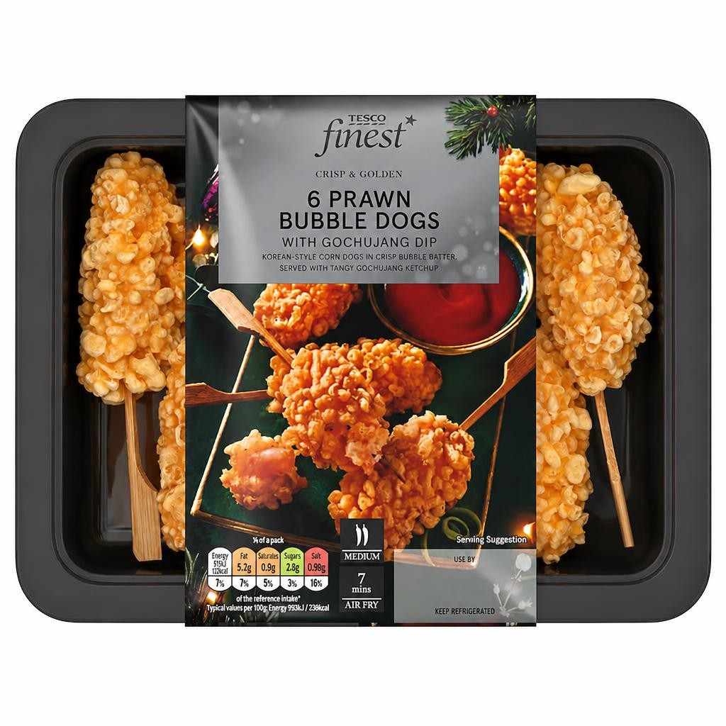 Tesco Finest 6 Prawn Bubble Dogs and Gochujang Dip 175g