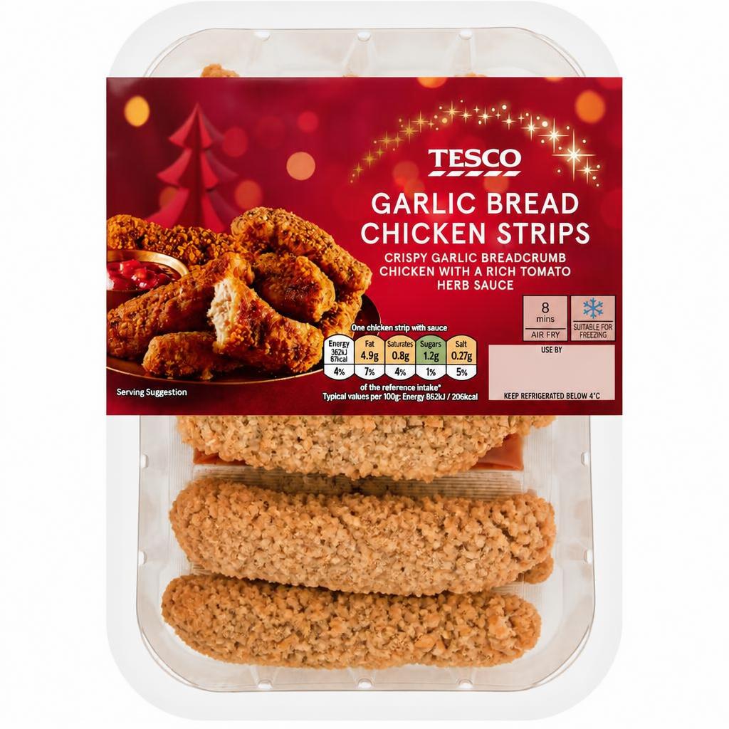Tesco Garlic Bread Chicken Sticks with Marinara Dip 320g