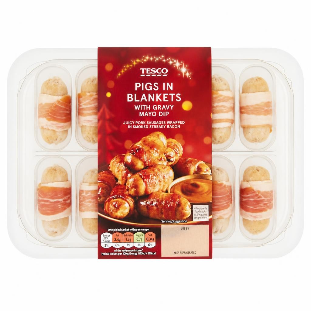 Tesco 12 Pigs in Blankets with Gravy Mayonnaise 290g