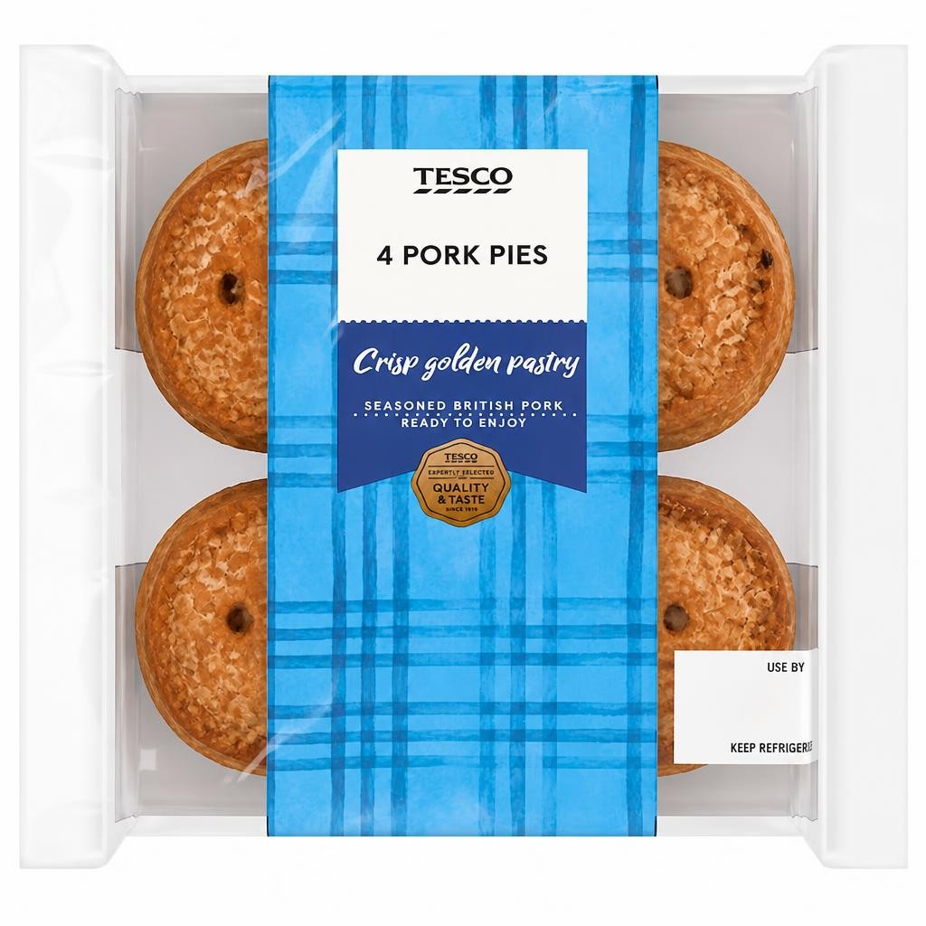 Tesco 4 Pork Pies 260g