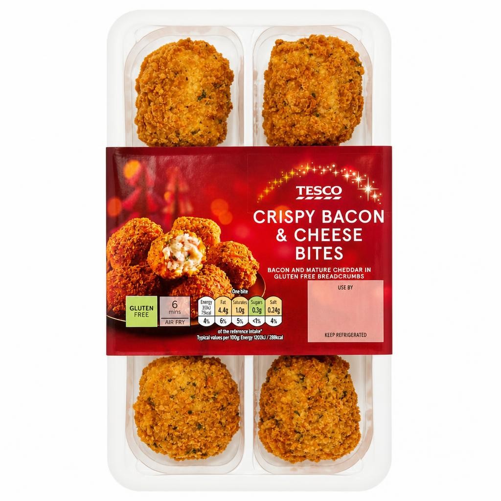 Tesco Free From Bacon & Cheese Bites 205G