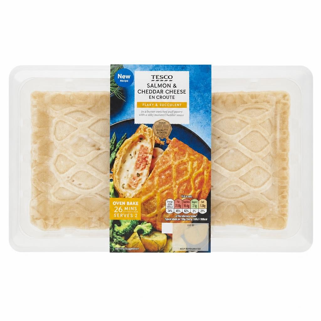 Tesco Salmon and Cheddar En Croute 380g