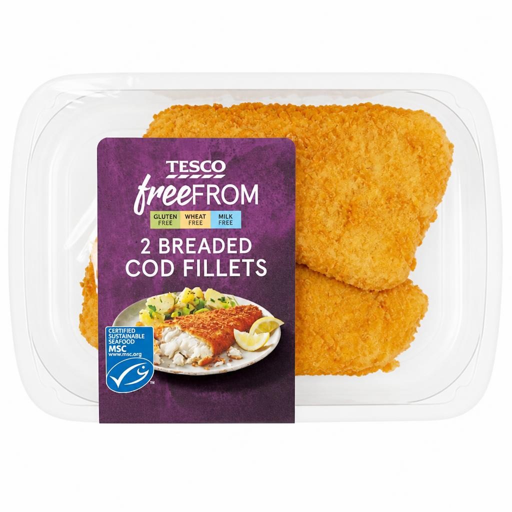 Tesco Free From 2 Breaded Cod 300G