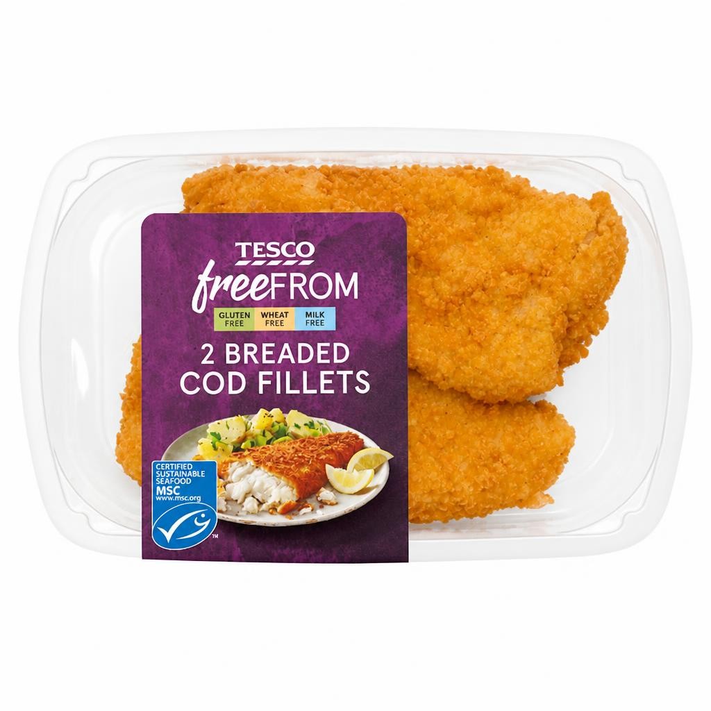 Tesco Free From 2 Breaded Cod 300G
