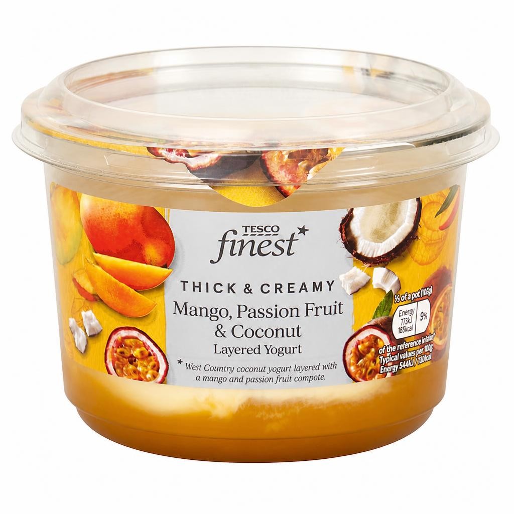 Tesco Finest Yogurt Mango, Passionfruit & Coconut 425g