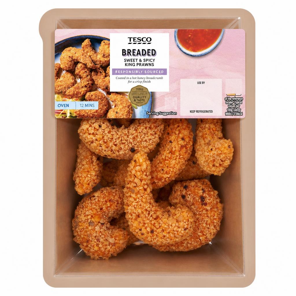 Tesco Breaded Sweet & Spicy King Prawns 200g