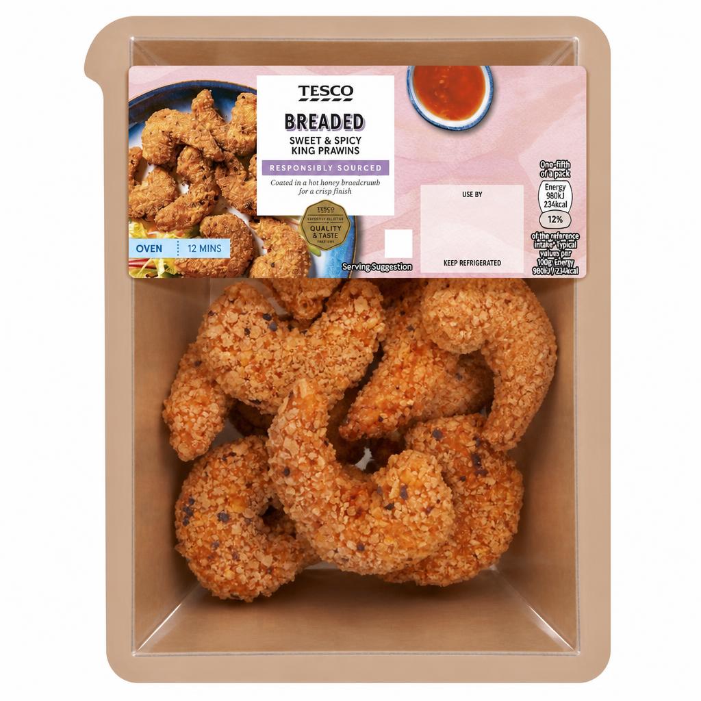 Tesco Breaded Sweet & Spicy King Prawns 200g