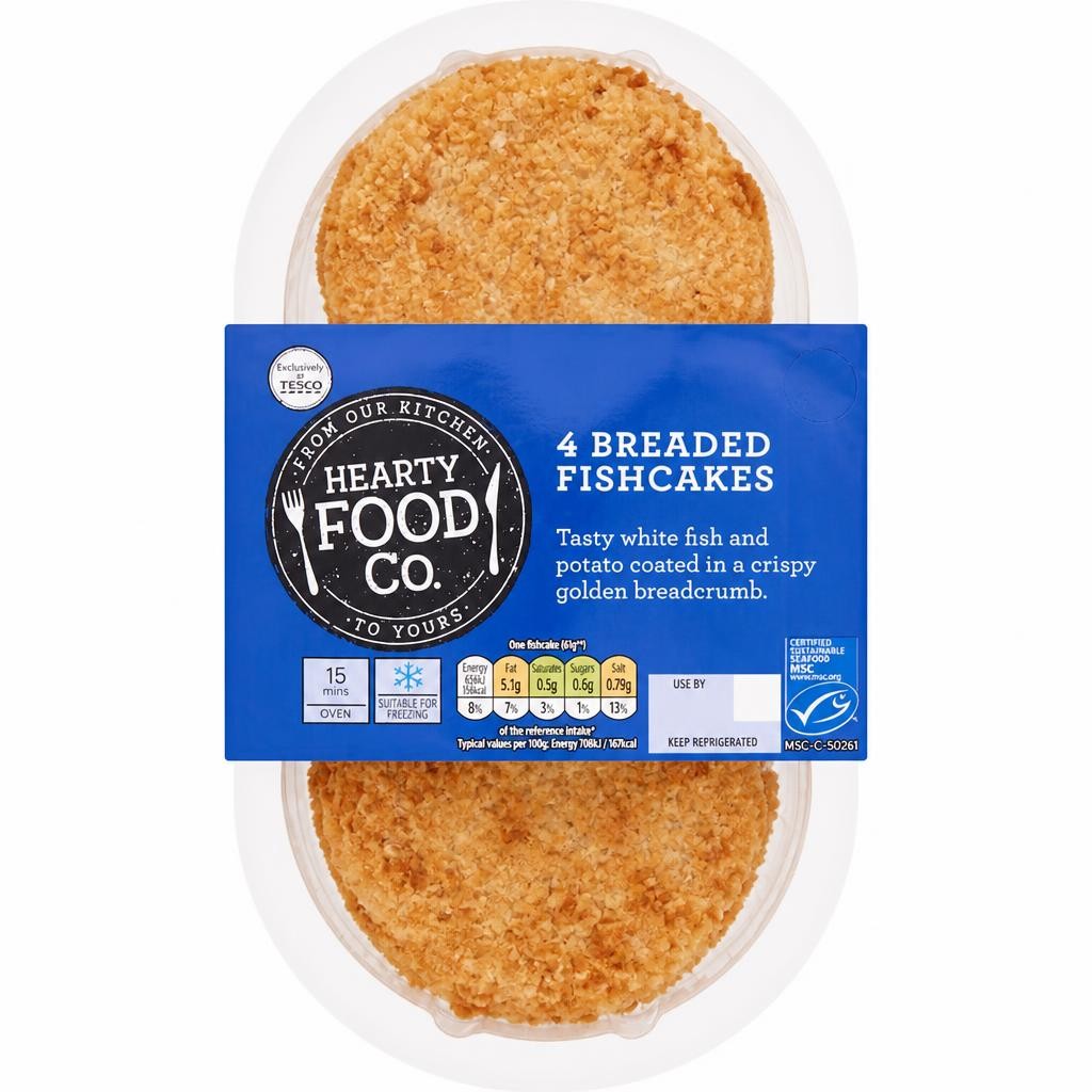 Hearty Food Co. 4 Pollock Fishcakes 340g