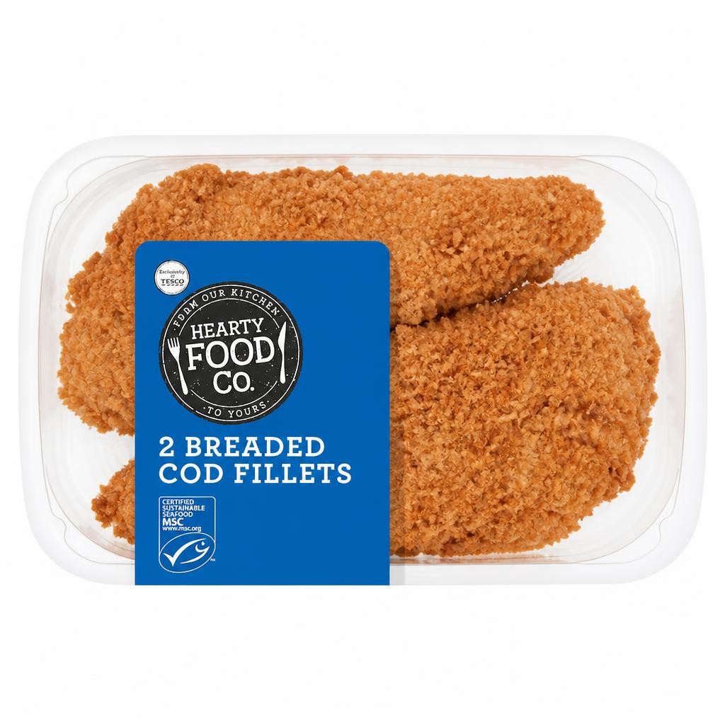 Hearty Food Co. Breaded Cod Fillets 2 Pack 300g
