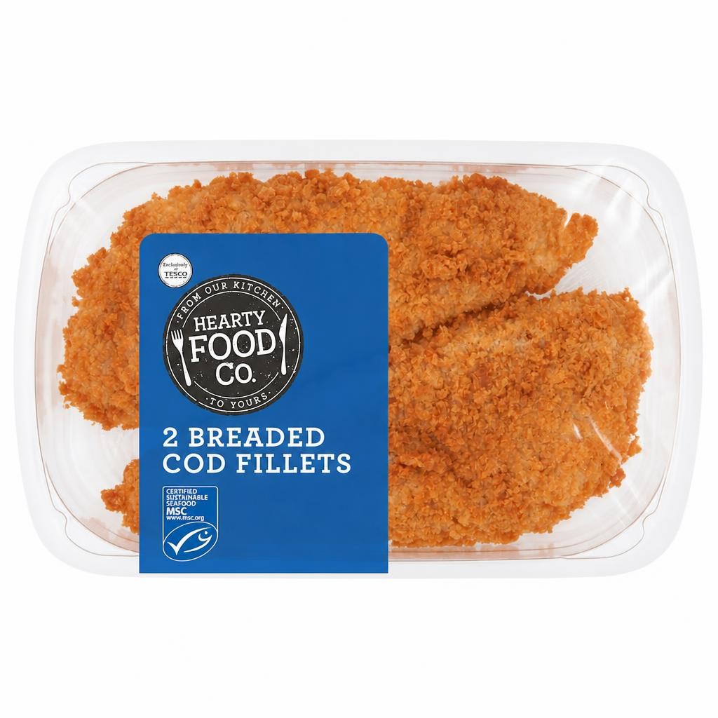 Hearty Food Co. Breaded Cod Fillets 2 Pack 300g