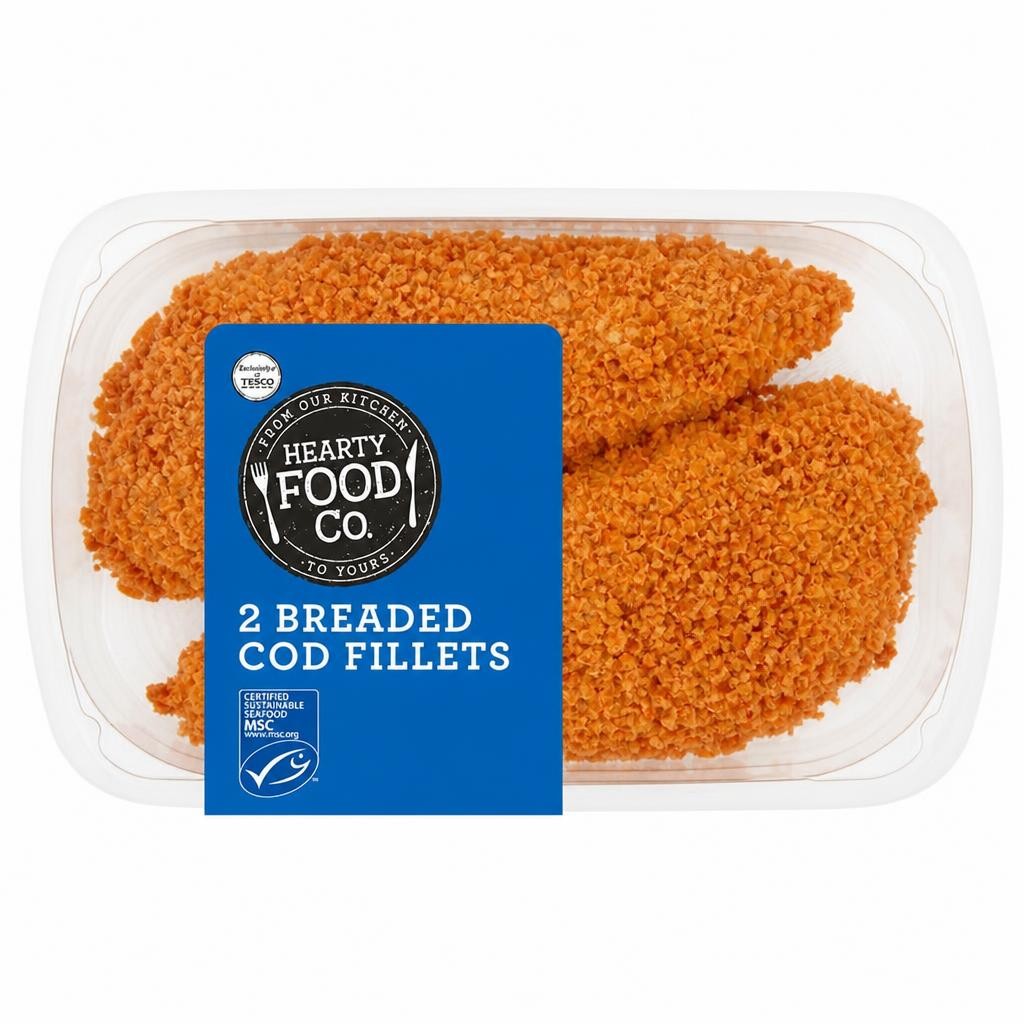 Hearty Food Co. Breaded Cod Fillets 2 Pack 300g