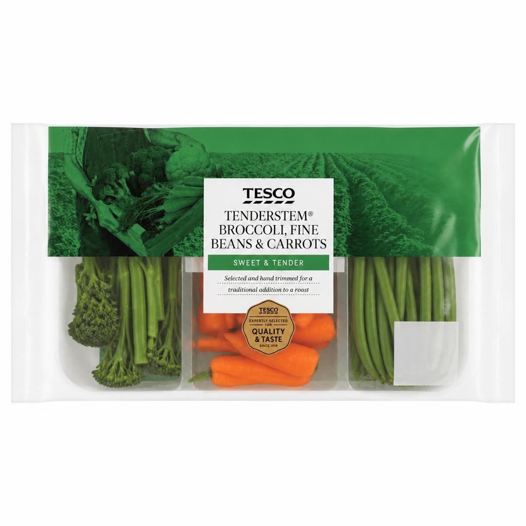Tesco Tenderstem, Fine Beans and Carrots 190g